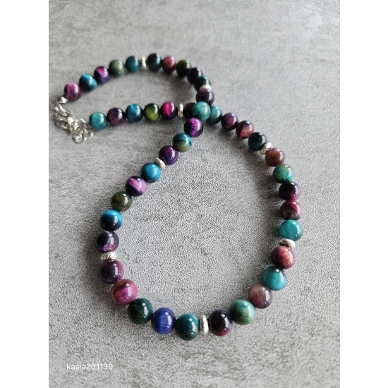 Naszyjnik z kamieni kociego oka